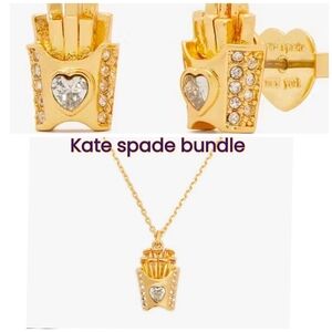 🔹Kate Spade 🔹️What A Snack Mini Pendant French Fry Necklace And Earring Bundle